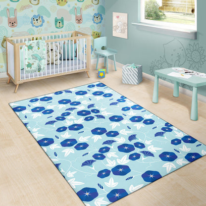 Morning Glory Pattern Print Design MG07 Area Rugs