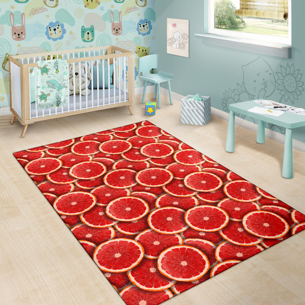 Grapefruit Pattern Print Design GF05 Area Rugs