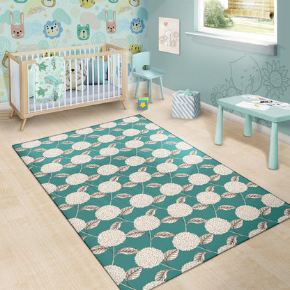Hydrangea Pattern Print Design HD03 Area Rugs