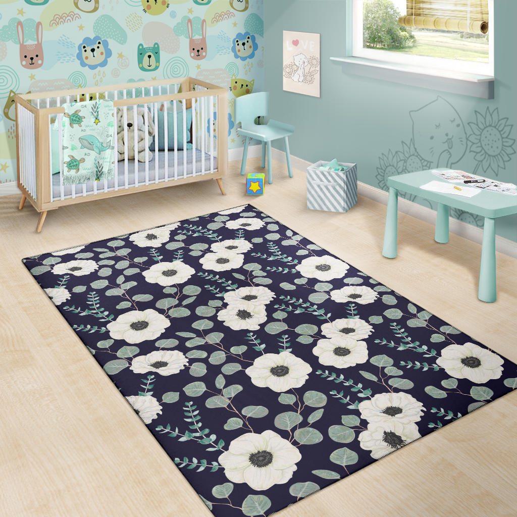 Anemone Pattern Print Design AM01 Area Rugs