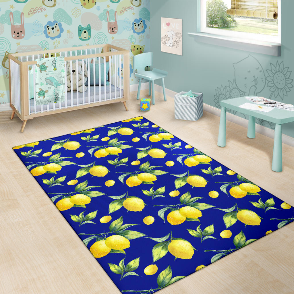 Lemon Pattern Print Design LM06 Area Rugs