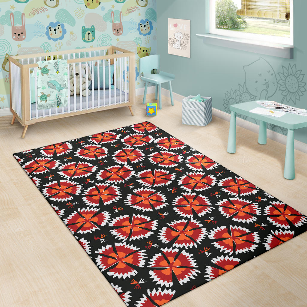 Carnations Pattern Print Design CN03 Area Rugs
