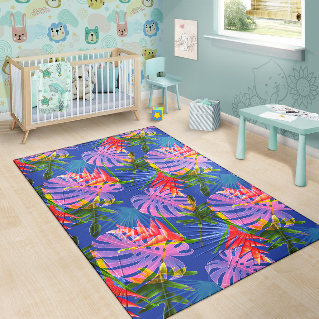 Tropical Flower Pattern Print Design TF025 Area Rugs