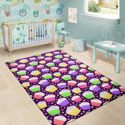 Cupcake Pattern Print Design CP07 Area Rugs