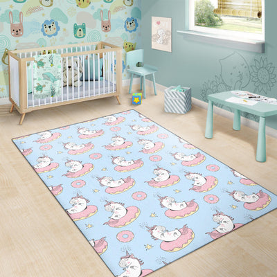 Donut Unicorn Pattern Print Design DN014 Area Rugs