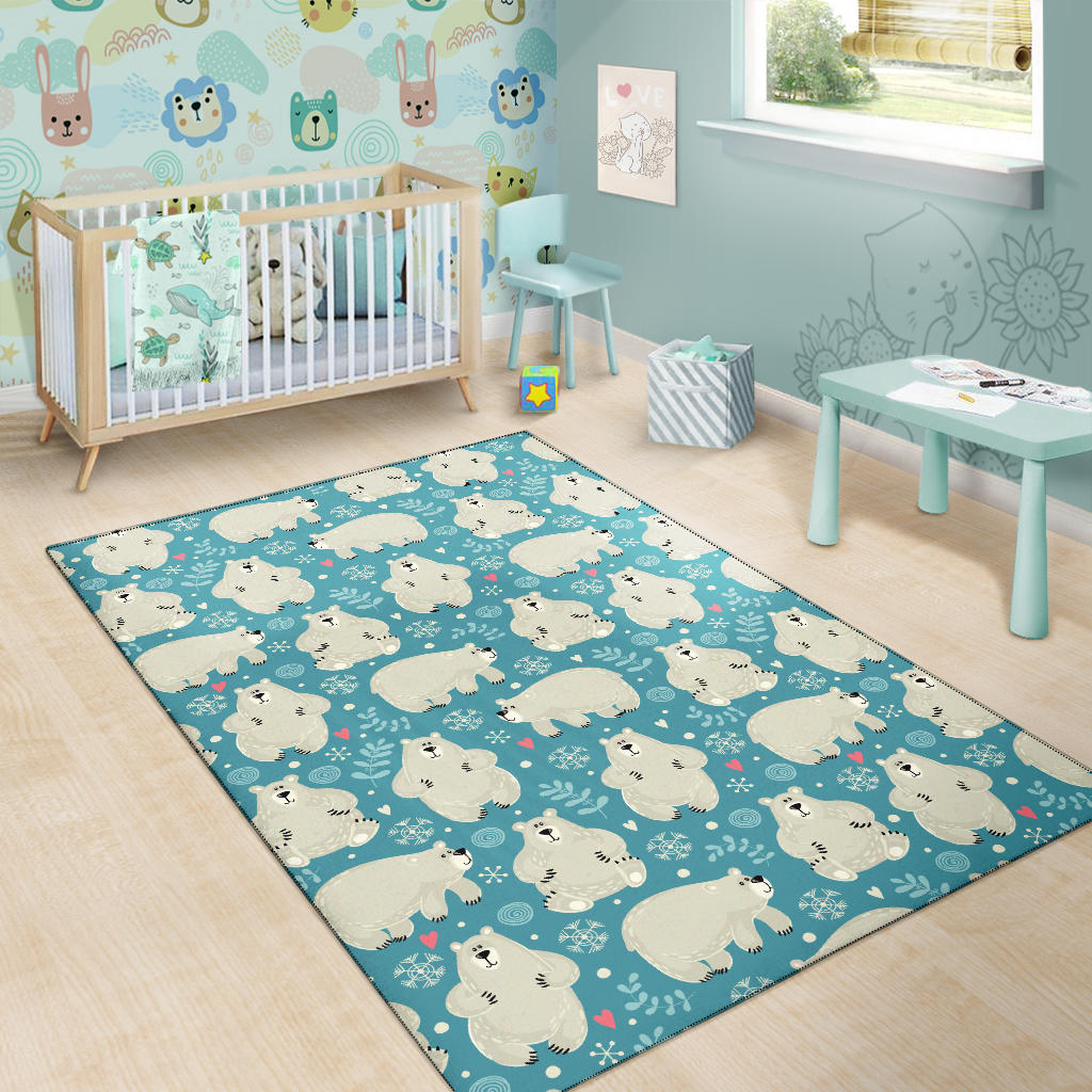 Bear Pattern Print Design BE04 Area Rugs