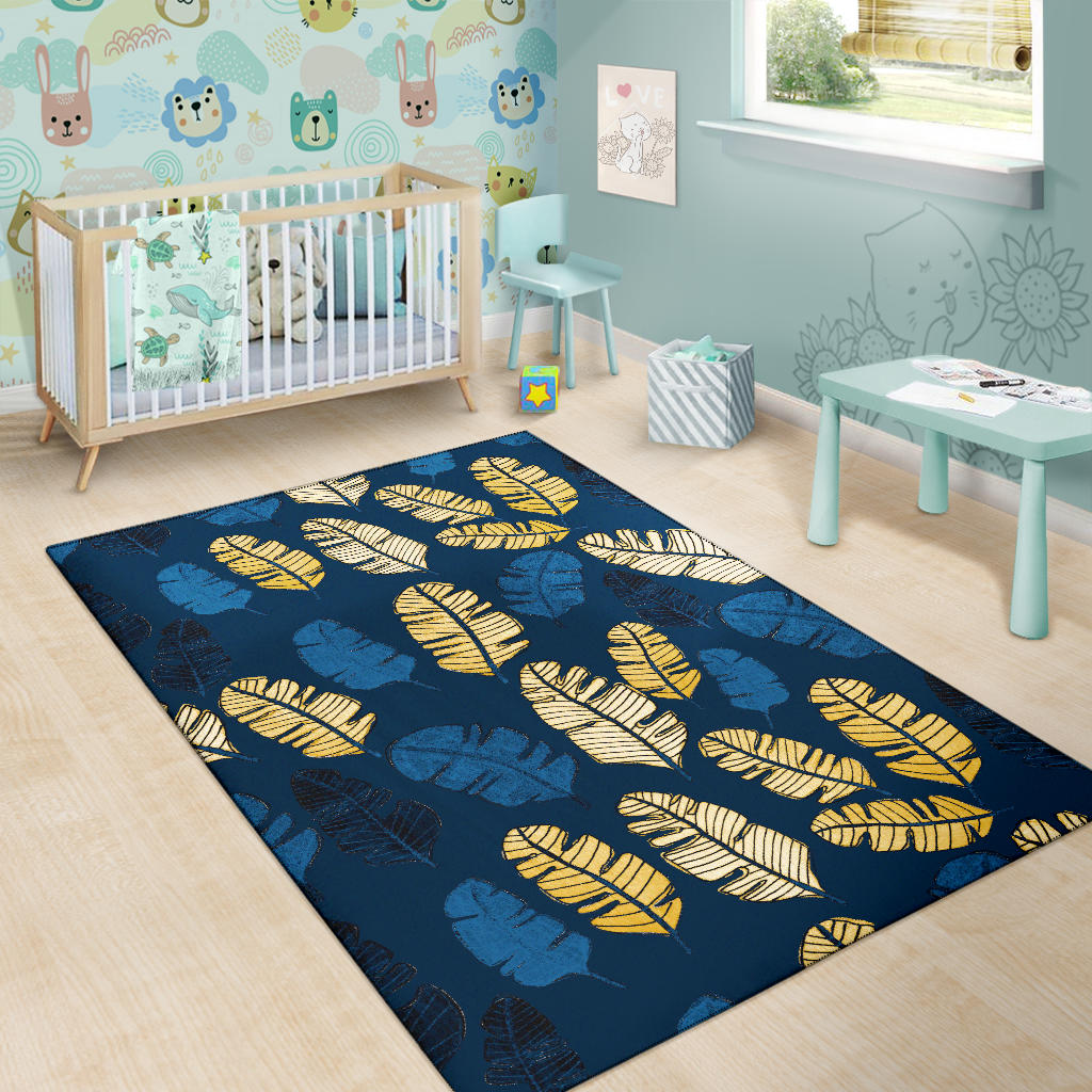Banana Leaf Pattern Print Design BL09 Area Rugs