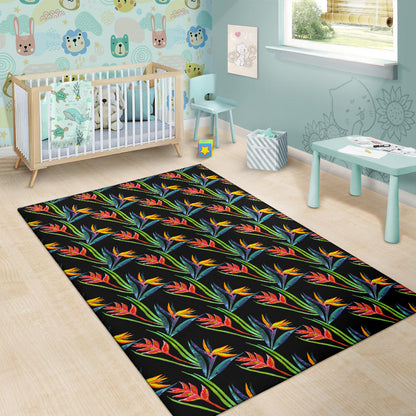Heliconia Pattern Print Design HL04 Area Rugs