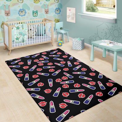 Lipstick Pattern Print Design LT01 Area Rugs