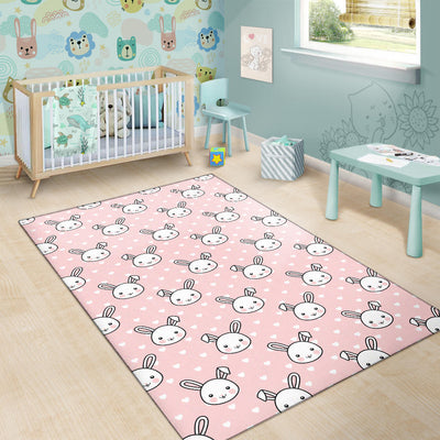 Rabbit Pattern Print Design RB02 Area Rugs