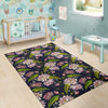 Lotus Embroidered Pattern Print Design LO06 Area Rugs