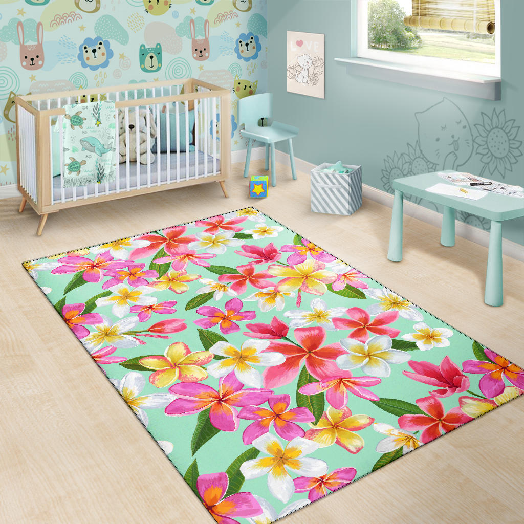 Plumeria Pattern Print Design PM014 Area Rugs