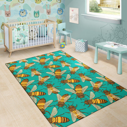 Bee Pattern Print Design BEE04 Area Rugs