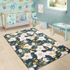 Anemone Pattern Print Design AM04 Area Rugs