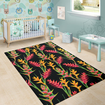 Heliconia Pattern Print Design HL01 Area Rugs