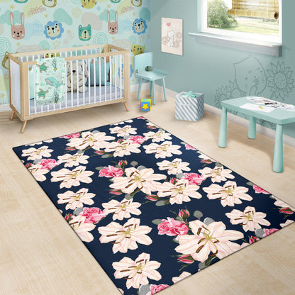Lily Pattern Print Design LY04 Area Rugs