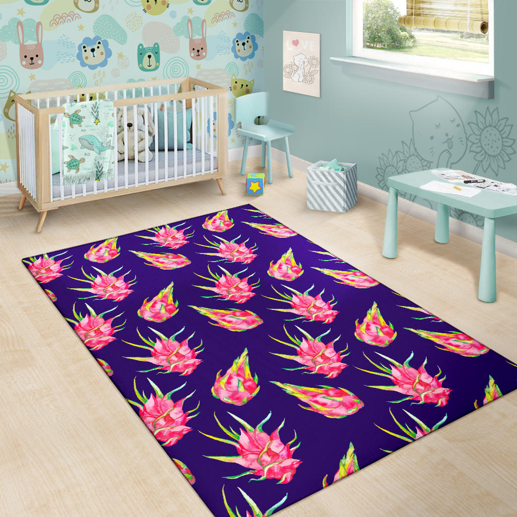 Dragonfruit Pattern Print Design DF02 Area Rugs