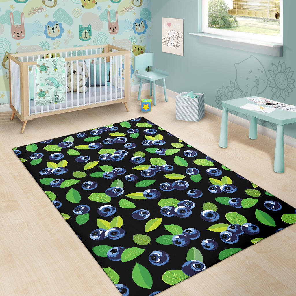 Blueberry Pattern Print Design BB03 Area Rugs