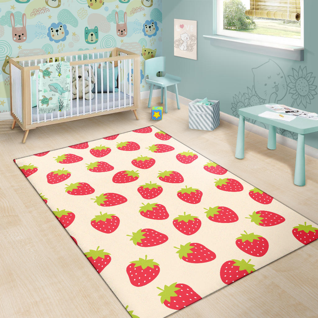 Strawberry Pattern Print Design SB02 Area Rugs