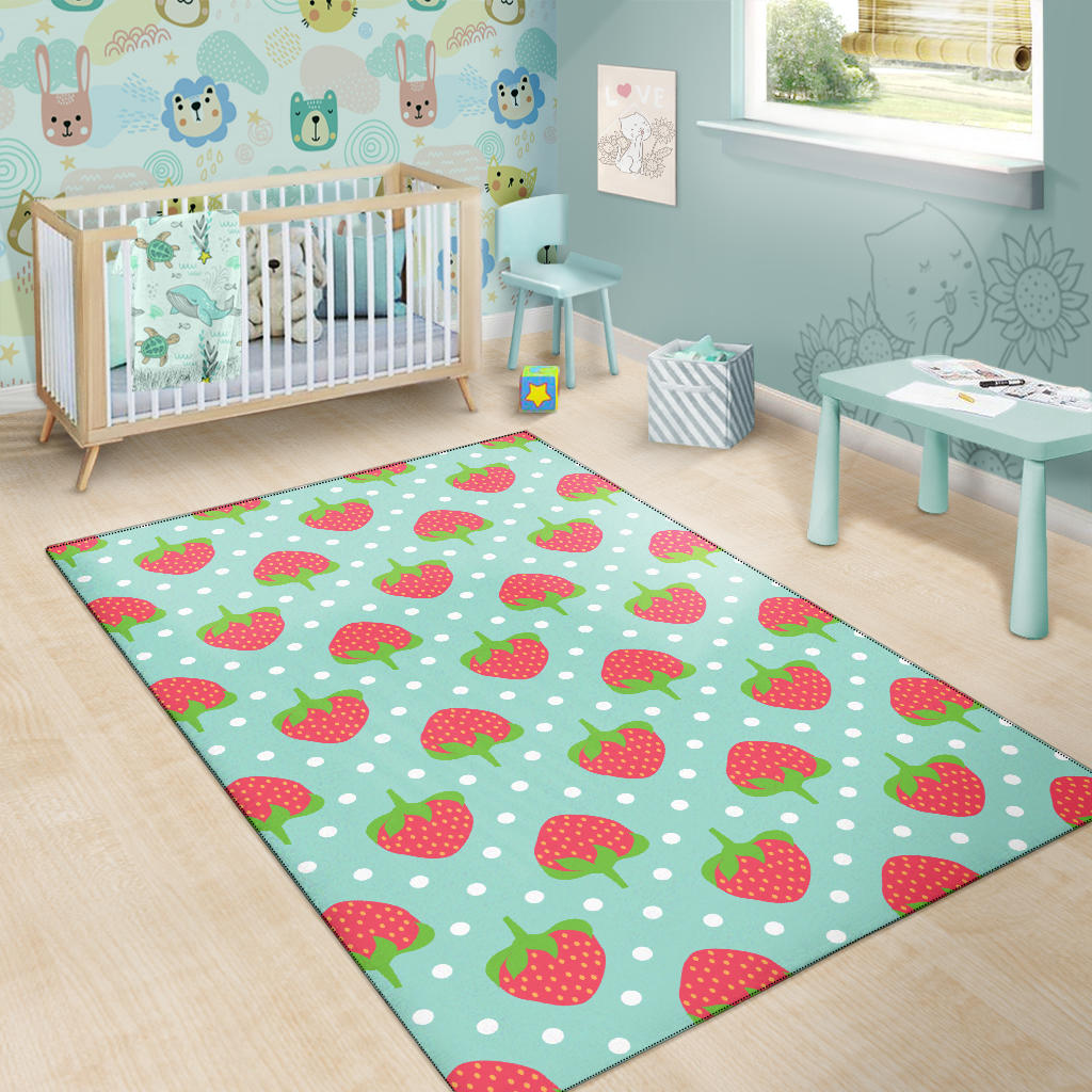 Strawberry Pattern Print Design SB06 Area Rugs