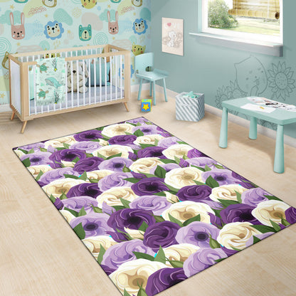 Lisianthus Pattern Print Design LT01 Area Rugs