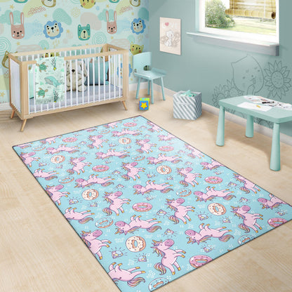 Donut Unicorn Pattern Print Design DN016 Area Rugs