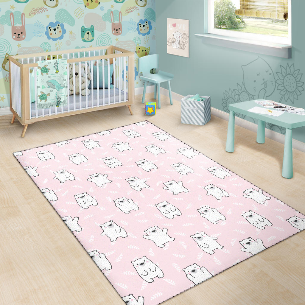 Polar Bear Pattern Print Design PB09 Area Rugs