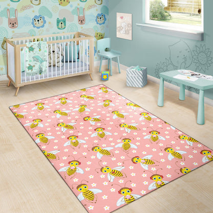 Bee Pattern Print Design BEE07 Area Rugs