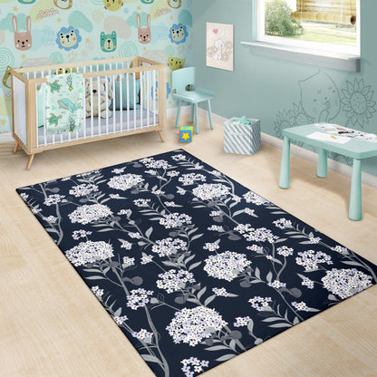 Hydrangea Pattern Print Design HD07 Area Rugs