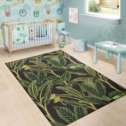 Banana Leaf Pattern Print Design BL04 Area Rugs