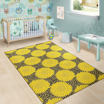 Sunflower Pattern Print Design SF06 Area Rugs