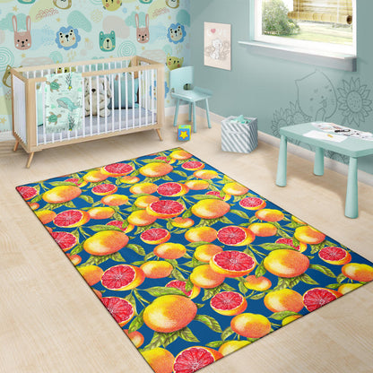 Grapefruit Pattern Print Design GF04 Area Rugs