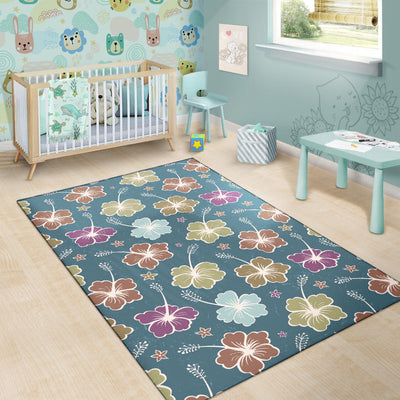 Hibiscus Pattern Print Design HB033 Area Rugs