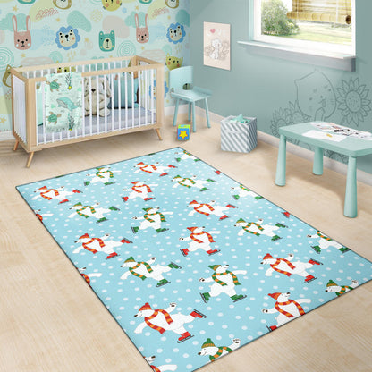 Polar Bear Pattern Print Design PB07 Area Rugs