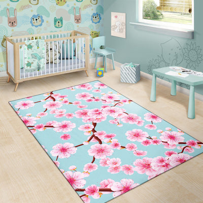 Cherry Blossom Pattern Print Design CB04 Area Rugs