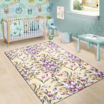 Tulip Pattern Print Design TP04 Area Rugs