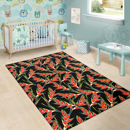 Heliconia Pattern Print Design HL010 Area Rugs