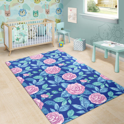 Camellia Pattern Print Design CM05 Area Rugs