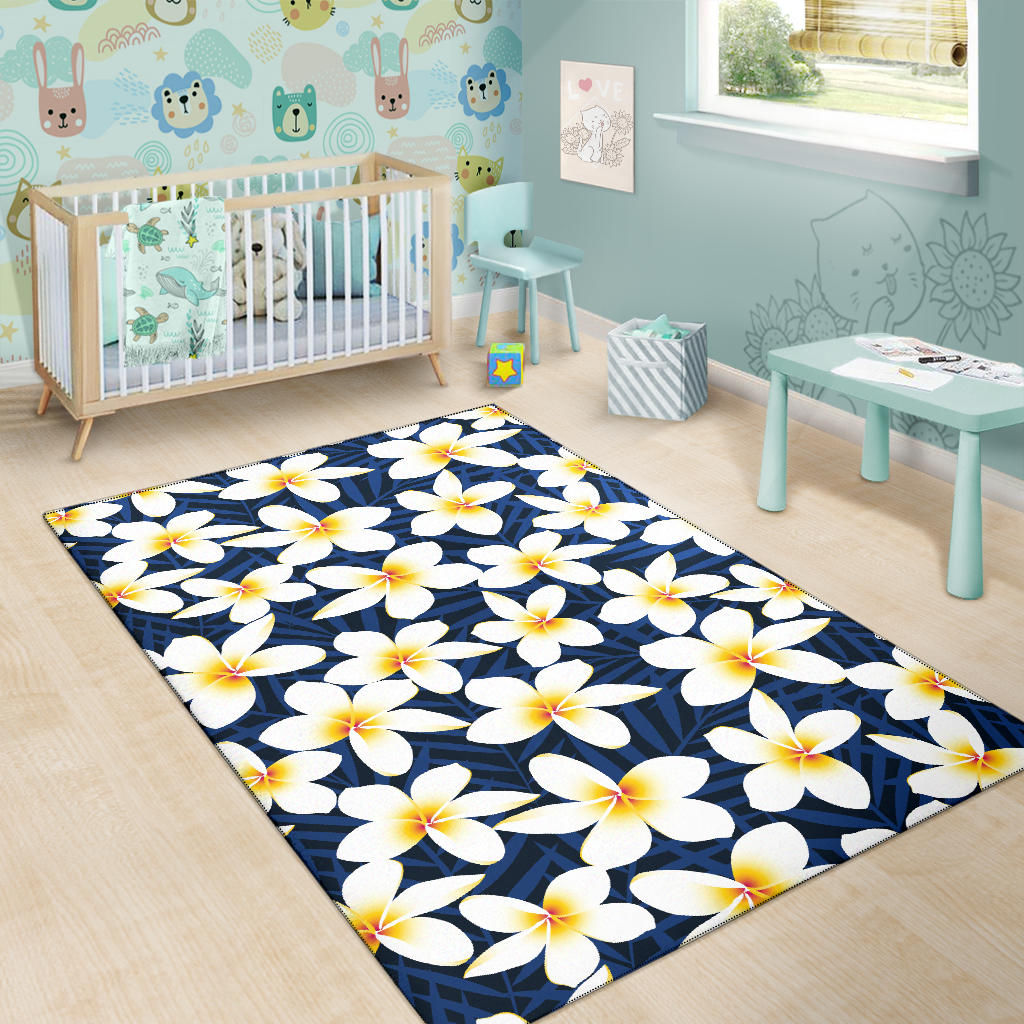 Plumeria Pattern Print Design PM026 Area Rugs