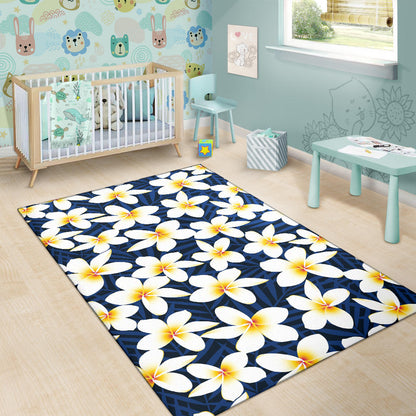Plumeria Pattern Print Design PM026 Area Rugs