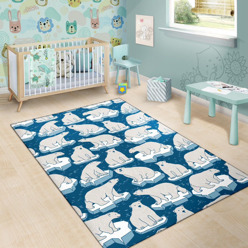 Polar Bear Pattern Print Design PB03 Area Rugs