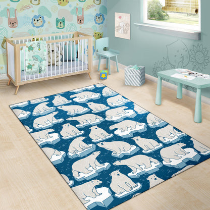 Polar Bear Pattern Print Design PB03 Area Rugs