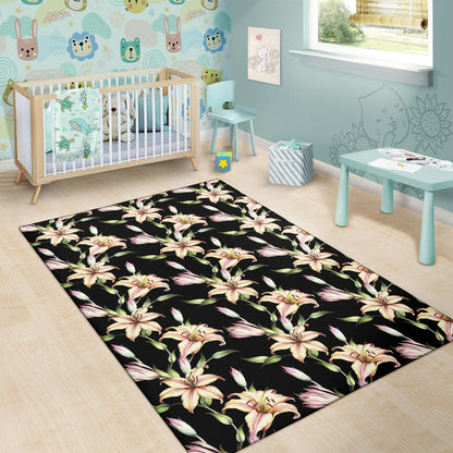 Lily Pattern Print Design LY05 Area Rugs