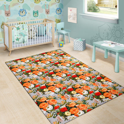 Lisianthus Pattern Print Design LT04 Area Rugs