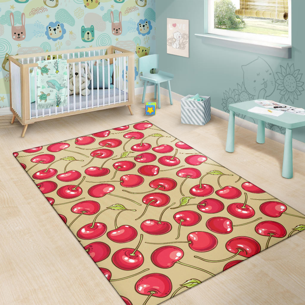 Cherry Pattern Print Design CH05 Area Rugs