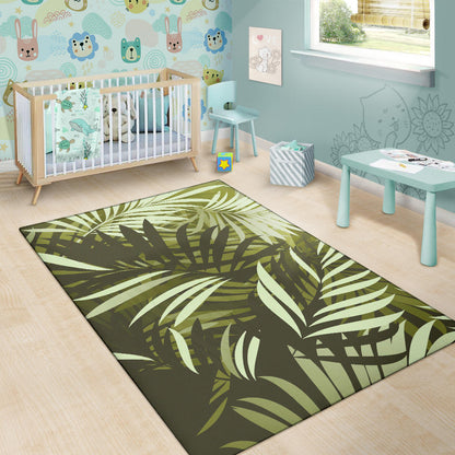 Palm Leaves Pattern Print Design PL05 Area Rugs