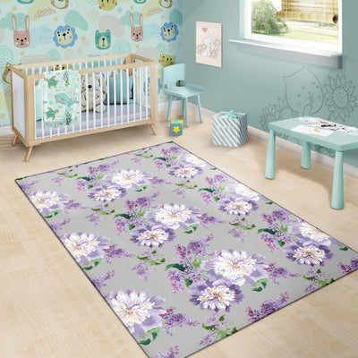 Lilac Pattern Print Design LI07 Area Rugs