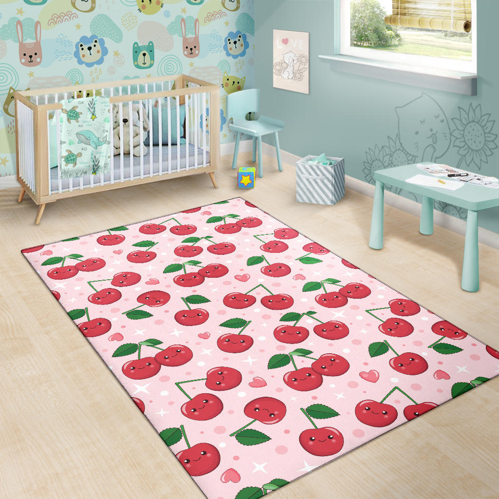 Cherry Pattern Print Design CH02 Area Rugs