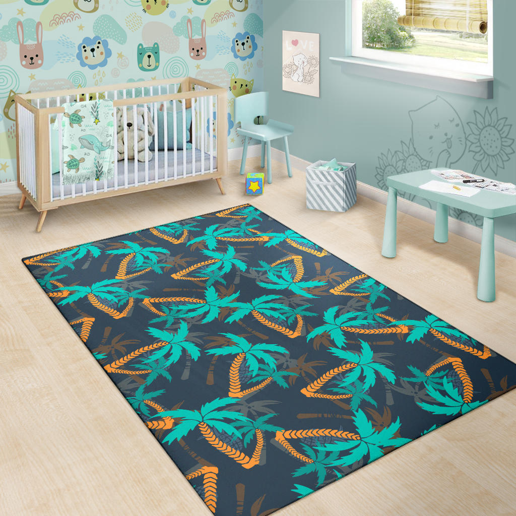 Palm Tree Pattern Print Design PT01 Area Rugs