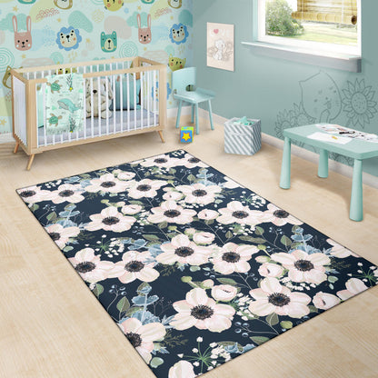 Anemone Pattern Print Design AM02 Area Rugs